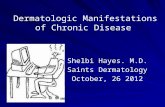 Dermatologic Manifestations of Chronic Disease Shelbi Hayes. M.D. Saints Dermatology October, 26 2012.