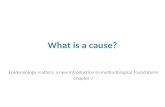 What is a cause? Epidemiology matters: a new introduction to methodological foundations Chapter 7.