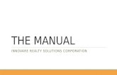 THE MANUAL INNOVARE REALTY SOLUTIONS CORPORATION.