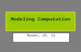 Modeling Computation Rosen, ch. 12. Modeling Computation We learned earlier the concept of an algorithm.We learned earlier the concept of an algorithm.