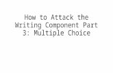 How to Attack the Writing Component Part 3: Multiple Choice.