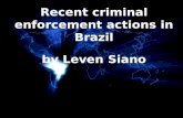 Recent criminal enforcement actions in Brazil by Leven Siano.