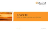 ShoreTel Brilliantly simple business communication Your Name Your Title Month XX, 20XX.