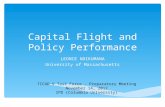 Capital Flight and Policy Performance LEONCE NDIKUMANA University of Massachusetts TICAD V Task Force - Preparatory Meeting November 14, 2012 IPD (Columbia.