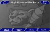 Types of Rockets Avionics Phases of Flight Materials Home Page High Powered Rocketry End Show.