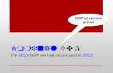 NOMINAL GDP For 2013 GDP we use prices paid in 2013. GDP at current prices
