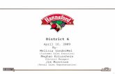 1 District 6 April 16, 2009 By: Melissa VanderMel (Customer Sales Executive) Meghan Krivoshein (District Manager) Jim Morrison (Retail Sales Representative)
