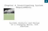 4 Chapter 4 Investigating System Requirements Systems Analysis and Design in a Changing World, 5th Edition.