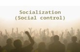 Socialization (Social control). Roles of the individual Status: social position a person occupies Status set: all the statuses a person holds at a given.