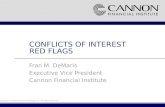 Copyright © Cannon Financial Institute, Inc. All Rights Reserved CONFLICTS OF INTEREST RED FLAGS Fran M. DeMaris Executive Vice President Cannon Financial.