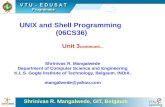 Shrinivas R. Mangalwede, GIT, Belgaum UNIX and Shell Programming (06CS36) Unit 3 continued… Shrinivas R. Mangalwede Department of Computer Science and.
