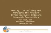 Nlr.net © 2004 National LambdaRail, Inc Owning, Controlling and Managing the Network Infrastructure: Bridging Research Communities Tom West, CEO National.