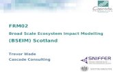 FRM02 Broad Scale Ecosystem Impact Modelling (BSEIM) Scotland Trevor Wade Cascade Consulting.