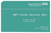 RBFT Stroke Services 2011 Dr André van Wyk Stroke Consultant Members event Ro yal Berkshire Hospital 28 June 2011.