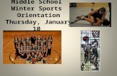 Kaneland Harter Middle School Winter Sports Orientation Thursday, January 10.