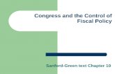Congress and the Control of Fiscal Policy Sanford-Green text Chapter 10.
