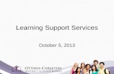 Learning Support Services October 5, 2013. START WITH WHY It’s not what you do, it’s why you do it that matters. Simon Sinek.