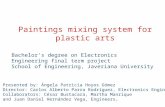 Paintings mixing system for plastic arts Presented by: Ángela Patricia Hoyos Gómez Director: Carlos Alberto Parra Rodríguez, Electronics Engineer, PHD.