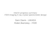 Interim progress summary: ITER Imaging X-ray crystal spectrometer design Sam Davis - UKAEA Robin Barnsley - ITER.