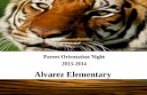 Alvarez Elementary Parent Orientation Night 2013-2014.