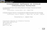 ESC International Conference on Critical Infrastructure Protection A Computational Asset Vulnerability Model for Strategic Protection of Critical Infrastructure.