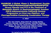 RAINBOW: A Global, Phase 3, Randomized, Double- Blind Trial of Ramucirumab and Paclitaxel (PTX) Versus Placebo and PTX in the Treatment of Metastatic Gastric.