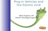 Plug-in Vehicles and the Electric Grid Mark Kapner, PE Senior Strategy Engineer.