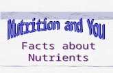 Facts about Nutrients Objectives: Food affects the way you feel There is a difference between hunger and appetite There are important factors that affect.