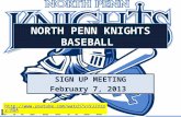 SIGN UP MEETING February 7, 2013 .