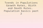 Trends in Populations Growth Rates, Birth and Death Rates. Population basics part 2.
