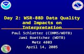 Day 2: WSR-88D Data Quality and Impacts on Interpretation Paul Schlatter (CIMMS/WDTB) Jami Boettcher (WDTB) Metr 4803 April 14, 2005.