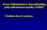 Acute inflammatory demyelinating polyradiculoneuropathy (AIDP) Guillain-Barré syndrom.