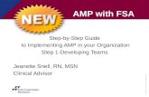 © Joint Commission Resources AMP with FSA Step-by-Step Guide to Implementing AMP in your Organization Step 1-Developing Teams Jeanette Snell, RN, MSN Clinical.