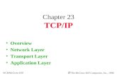 Chapter 23 TCP/IP Overview Network Layer Transport Layer Application Layer WCB/McGraw-Hill  The McGraw-Hill Companies, Inc., 1998.