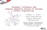 Pandemic Influenza and Complex Adaptive System of Systems (CASoS) Engineering Robert J. Glass CASoS Engineering Sandia National Laboratories Twenty-seventh.