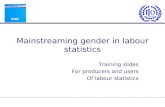 Mainstreaming gender in labour statistics Training slides For producers and users Of labour statistics.