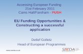 Www.seeda.co.uk Accessing European Funding 21st February 2011 Cams Hall/Fareham - PUSH EU Funding Opportunities & Constructing a successful application.