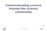 NRP 59 26.11.2007 Communicating science beyond the science community.