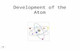 Development of the Atom. Atomic Models A model uses familiar ideas to explain unfamiliar facts observed in nature. A model can be changed as new information.
