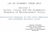 LAC-EU ECONOMIC FORUM 2013 Session 1 Cycles, Crisis and the Asymmetric Response of Macroeconomic Policy Distinctive features of the Latin American and.