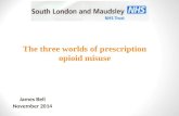 James Bell November 2014 The three worlds of prescription opioid misuse.