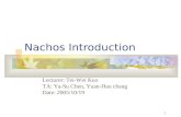 1 Nachos Introduction Lecturer: Tei-Wei Kuo TA: Ya-Su Chen, Yuan-Hao chang Date: 2005/10/19.