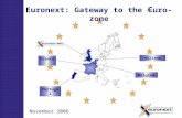 Euronext: Gateway to the € uro-zone Holland France Portugal Belgium November 2006.