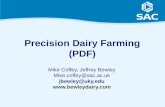 Precision Dairy Farming (PDF) Mike Coffey, Jeffrey Bewley Mike.coffey@sac.ac.uk jbewley@uky.edu .