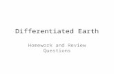 Differentiated Earth Homework and Review Questions.