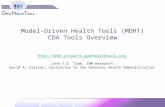 Model-Driven Health Tools (MDHT) CDA Tools Overview  John T.E. Timm, IBM Research David A. Carlson, Contractor.