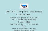 SWHISA Project Steering Committee Annual Progress Review and Work Planning Meeting 2 June 2009 Presented by: The SWHISA Team In Collaboration with Project.
