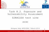 Task 8.2. Exposure and Vulnerability Assessment SIRACUSA test site UNIBO Bologna, Italy, WP8 KOM, 7 March 2014.