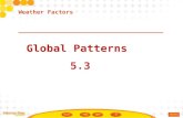 Global Patterns 5.3 Weather Factors. Vocabulary 5.3 Tropical Zone- The area near the equator between about 23.5 degrees north latitude and 23.5 south.