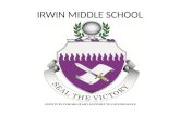 IRWIN MIDDLE SCHOOL. BUDGET ALLOWANCE: FY 2014- $988K Internal UFR FY2015- $208K Internal UFR FYDP16-20- $2.544M.